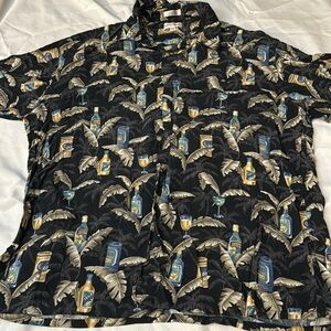 Pierre Cardin button down shirt island themed